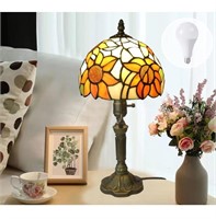 Tiffany style sunflower stained glass lamp