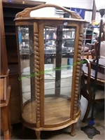 Vintage Curio Cabinet With 3 Glass Shelves