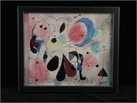 Joan Miro Oil on Canvas Painting with Paperwork