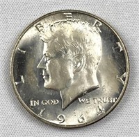 1964 JFK 90% Silver Half Dollar, Uncirculated