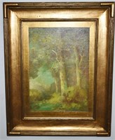 Antique Original Oil On Board Painting - Signed