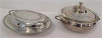 (2) Emess Silver Plated Serving Dishes with Lids