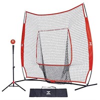 ZELUS 7x7ft Baseball Softball Practice Net | Port