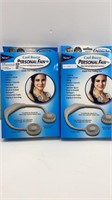 2 NEW COOL BREEZE PERSONAL NECK  FANS
