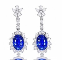 2.5ct natural sapphire earrings in 18k gold