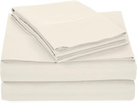 4-Pack Twin XL, Cream, Microfiber Sheet Set