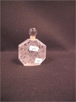 4 1/4" crystal perfume bottle marked Brosseau Made