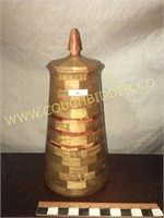 Handturned tall urn Catalpa & Cedar