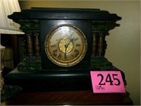 SESSIONS MANTLE CLOCK WITH LION HEAD DECOR