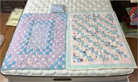 Handmade Baby Quilts (2) #94 One Pillow Floral