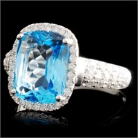 3.58 Topaz & 0.51ctw Diamond Ring in 14K Gold