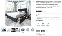 N2280 Upholstered Queen Size Platform Bed