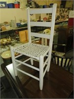 PAINTED COUNTRY CHAIR WOVEN SEAT