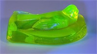 Imperial Uranium Glass Bird