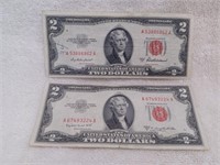 2 -1953 Two Dollar Red Seals
