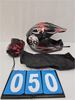 Atv Helmet And Bicycle Knee Pad Set