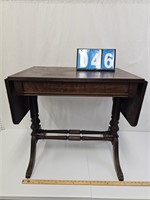 Beautiful Antique Small Claw Foot Drop Leaf Table