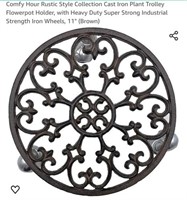 MSRP $34 Cast Iron Plant Trolley