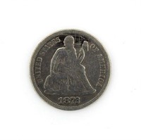 1872 Seated Liberty Silver Dime