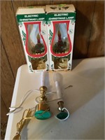 Christmas lamps and candlestick lights