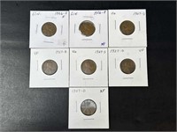 1926-S, 27-D Lincoln Cents VG/XF (7 coins)