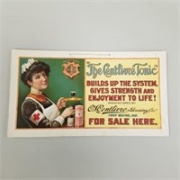 Antique Centilivre Tonic beer sign - cardboard -