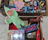 (2) boxes w/toys, books & more