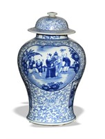 Chinese Blue & White General Jar, Early 19th C#