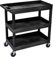 Storage Cart 3 Shelves - Black, 32" x 18"