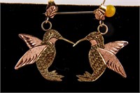 Jewelry 10kt Yellow Gold Hummingbird Earrings