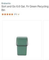 Sort and Go 6.6 Gal. Fir Green Recycling Bin