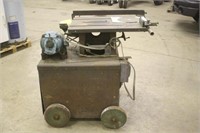 TABLE SAW, 220 VOLT WITH WHEELS AND DUST COLLECTOR