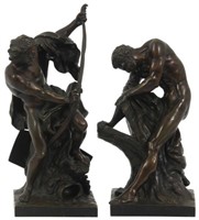 Pr. Continental Bronze Sculptures of Men