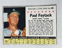 1961 Post #62, Paul Foytack, Detroit Tigers