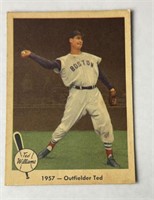 1959  TED WILLIAMS - FLEER "1957 OUTFIELDER TED"