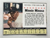 1961 Post Cereal #25 BOX Minnie Minoso