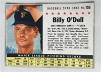 1961 Post Cereal #155 Billy O'Dell Giants