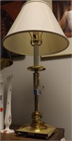 Brass Candle Stick Lamp with Shade