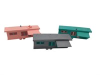 Vintage Plasticville Scale Buildings (3)-O Gauge