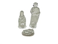 Vintage Crystal Nativity 3 Piece Set