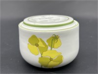Vintage Sugar Dish w/ Yellow Poppy Flower by Denby