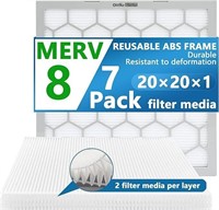 OlitAir MERV 8  7 Pack  20x20x1  19.75x.75