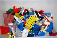 Box of various lego including figures