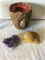 Amethyst crystal & misc. crystals