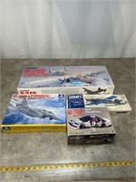 Model airplane and race car model kits, didn’t