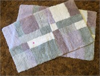 Bathroom Rugs, set of 2, 100% Cotton (21" wide x 3