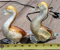 2 - Art Glass Birds