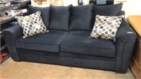 Dark Blue Upholstered Sofa Couch WFA