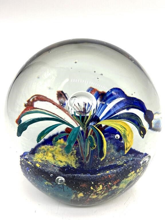 Art Glass Paperweight 3.5”