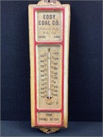 Eddy Coal Co. Metal Thermometer-Works